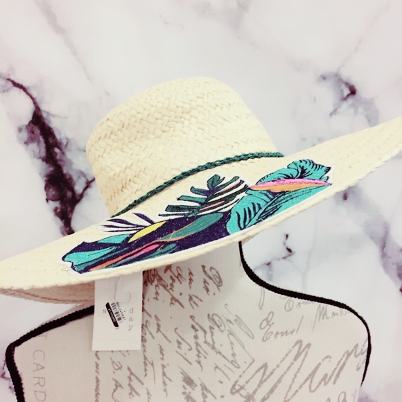 A New Day NWT Floppy Wide Brim Embroidered Sunhat - Picture 6 of 6